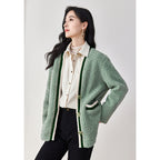 Mid-Length Temperament Plush Coat