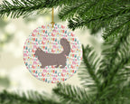 Skookum #2 Cat Christmas Ceramic Ornament