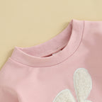 Citgeett Spring Easter Baby Bunny Embroidery Bodysuit