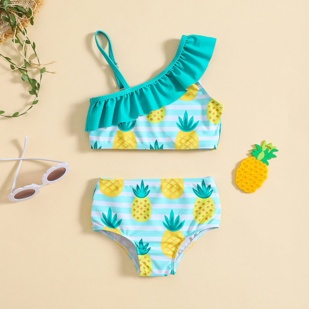 New Girls' Cute One-Piece Bikini Set for Swimming