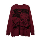 Couple's Ripped Sweater in Hip Hop Street Style Design