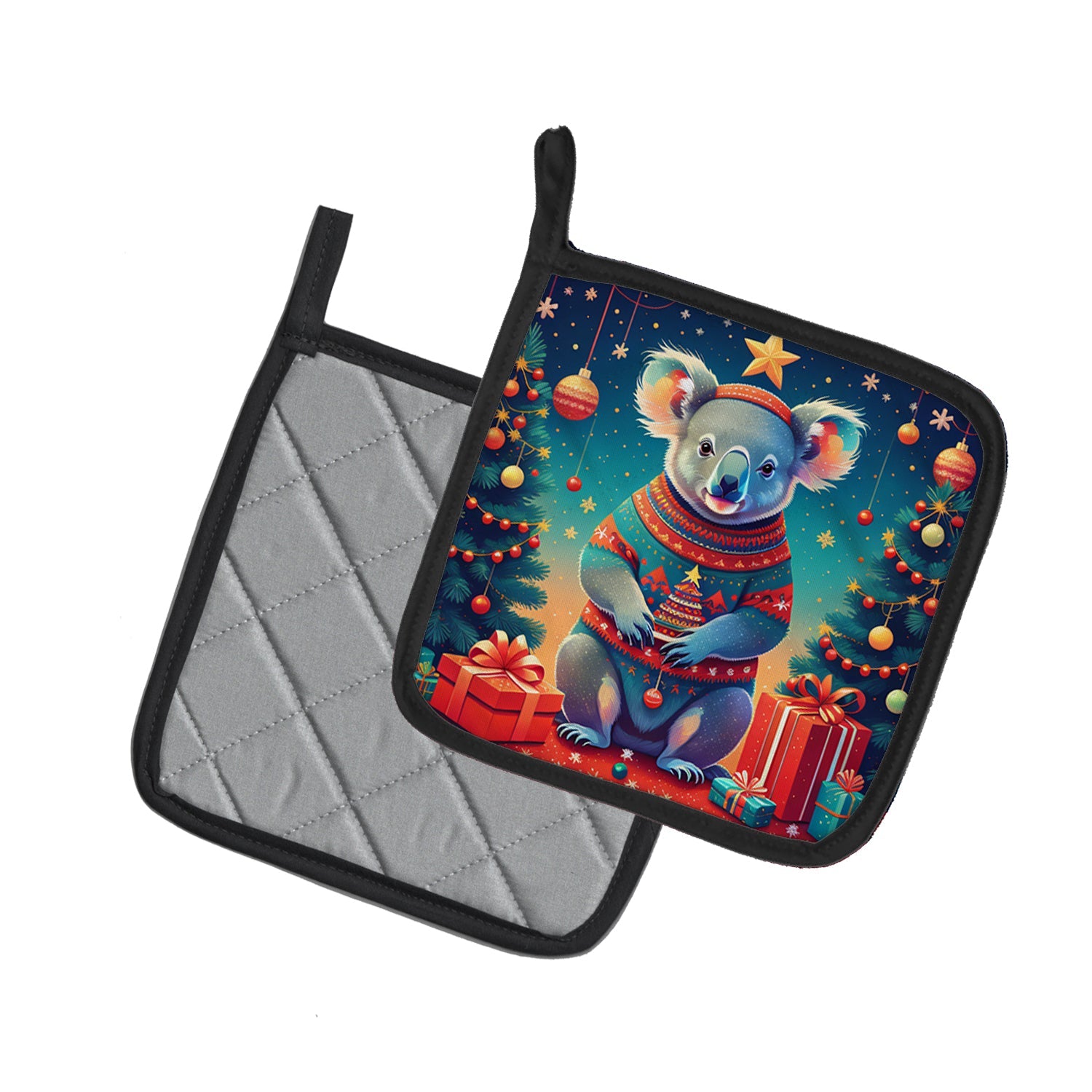 Koala Christmas Pair of Pot Holders