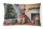Border Terrier Christmas Throw Pillow