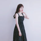 Mid-Length Summer Polka Dot Dress