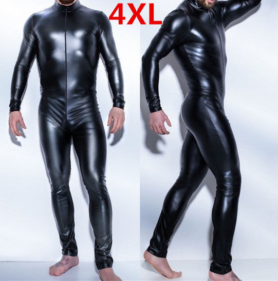 Leather Bodysuit for Stage Performances and Parties