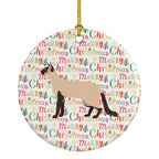 Colorpoint Longhair #3 Cat Christmas Ceramic Ornament