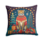 Cheetah Christmas Throw Pillow