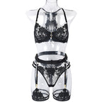 Trendy 2022 Complex Embroidered Underwire Lingerie Set