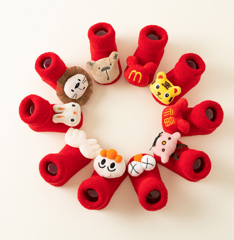 Thickened Terry Christmas Socks for Kids