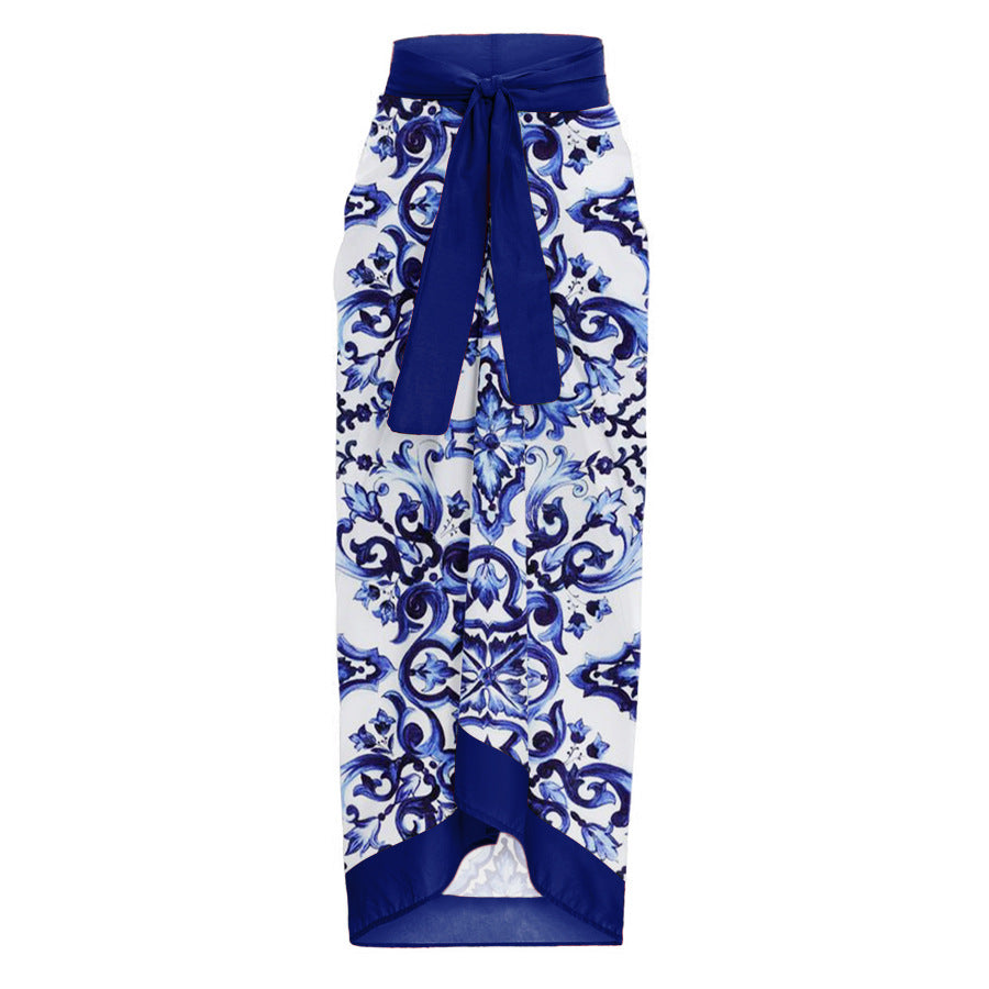 2024 Women's Floral Print One-Piece Swimsuit Set