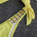 Metal Chain Bikini with Strap Design