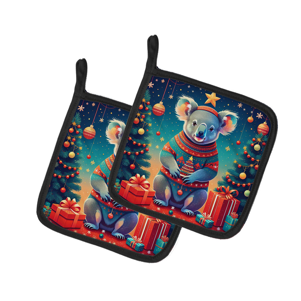 Koala Christmas Pair of Pot Holders