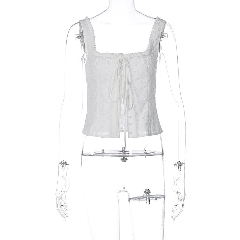 Square Neck Button Camisole