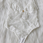 Lace Mesh See-Through Bodysuit for Seduction