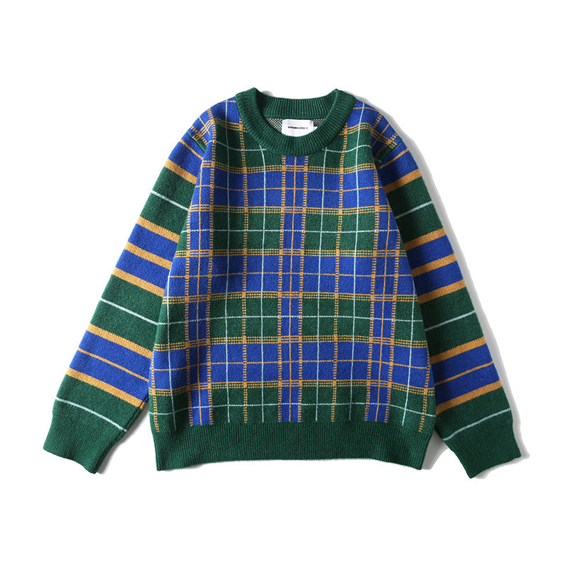 Striped Plaid Hip Hop All-Matching Sweater