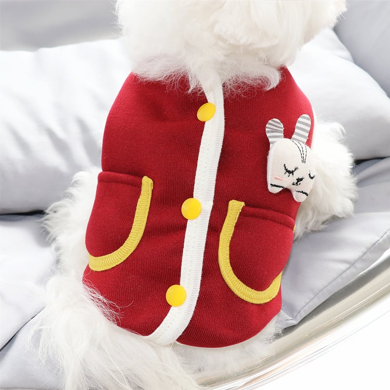 Rabbit Cardigan Sweater for Puppy Dog Clothes