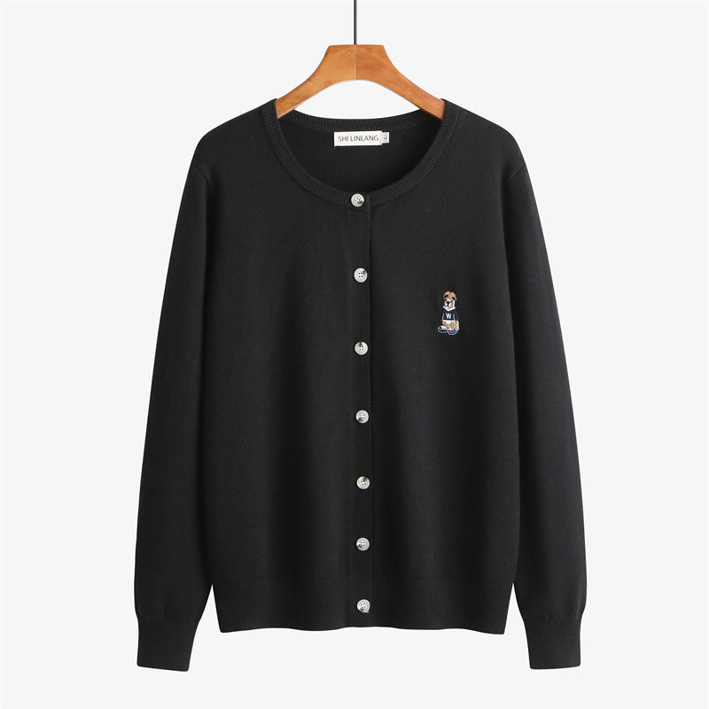 Oversized Women's Knitted V-neck Cardigan Jacket