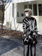 American High Street Spider Jacquard Crew Neck Sweater
