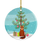 Somali Cat Christmas Ceramic Ornament
