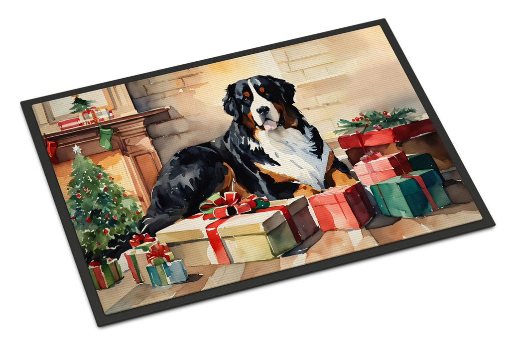 Bernese Mountain Dog Cozy Christmas Doormat