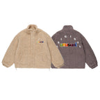 Men's Loose American Lambswool Winter Coat with Collar