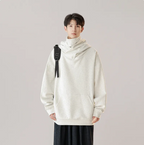 Men's Mechanical Style Hooded Turtleneck Sweater – Autumn & Winter Workwear