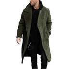 2023 Autumn/Winter Men's Long Woolen Coat Double Breasted