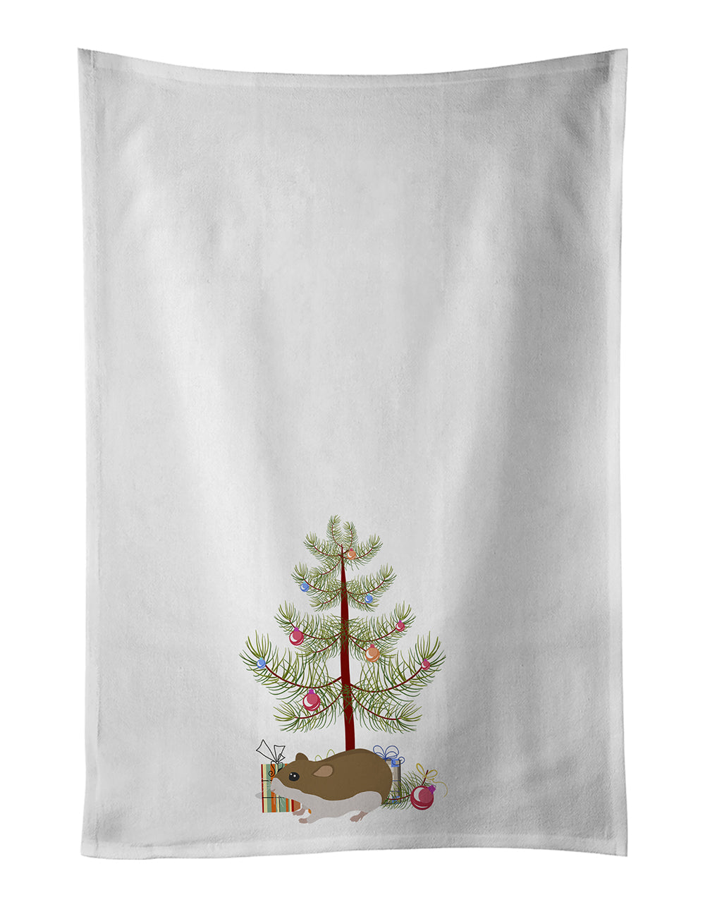 Chinese Hamster Merry Christmas Kitchen Towel Set of 2