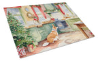Corgi Christmas Cookies Glass Cutting Board