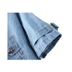 Korean Double-Breasted Loose Denim Cape Jacket for Women