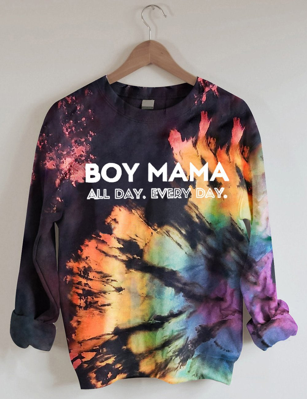 Casual 3D Tie-Dye Art Print Sweater for All Genders