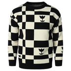 Men's Casual Knit Sweater - Warm Plaid Round Neck Top