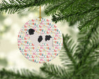 Landseer Merry Christmas Ceramic Ornament
