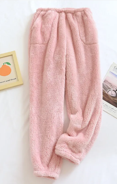 Thickened Fleece-lined Women's Pajama Pants