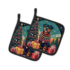 Rottweiler Christmas Pair of Pot Holders