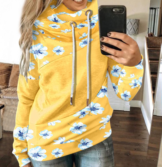 Casual Christmas Print Long-sleeved Hooded Sweater