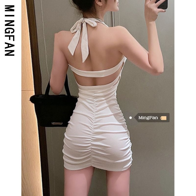 Cut Out Halter Neck Bodycon Dress for Parties