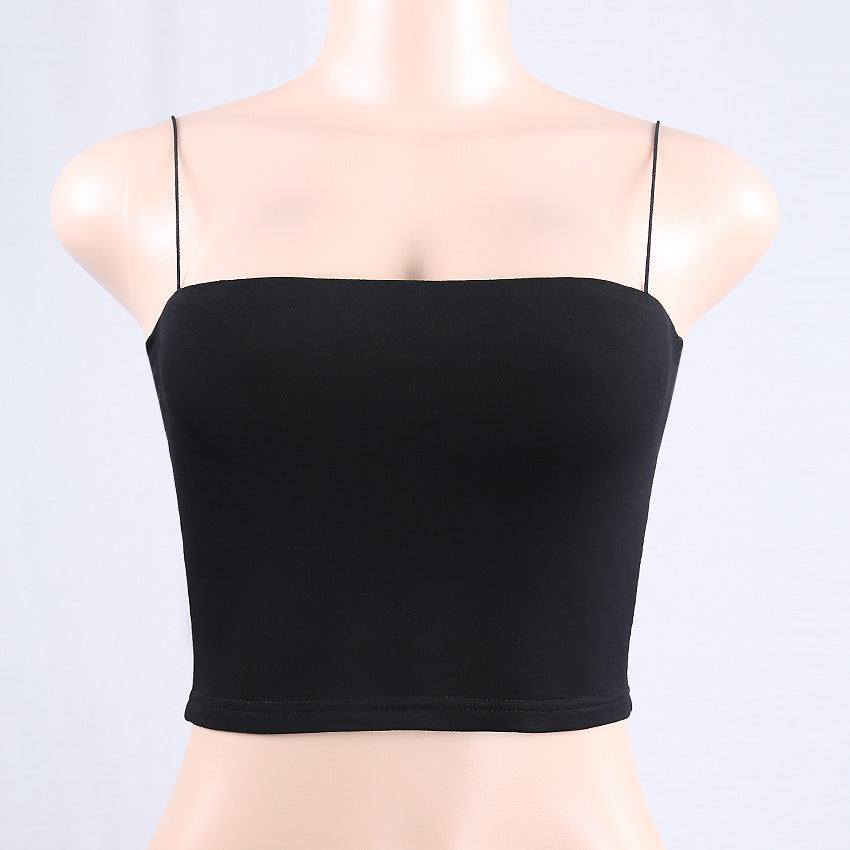2019 Summer Women's Plain Cotton Camisole Top