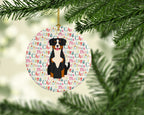 Merry Christmas Entlebucher Ceramic Ornament