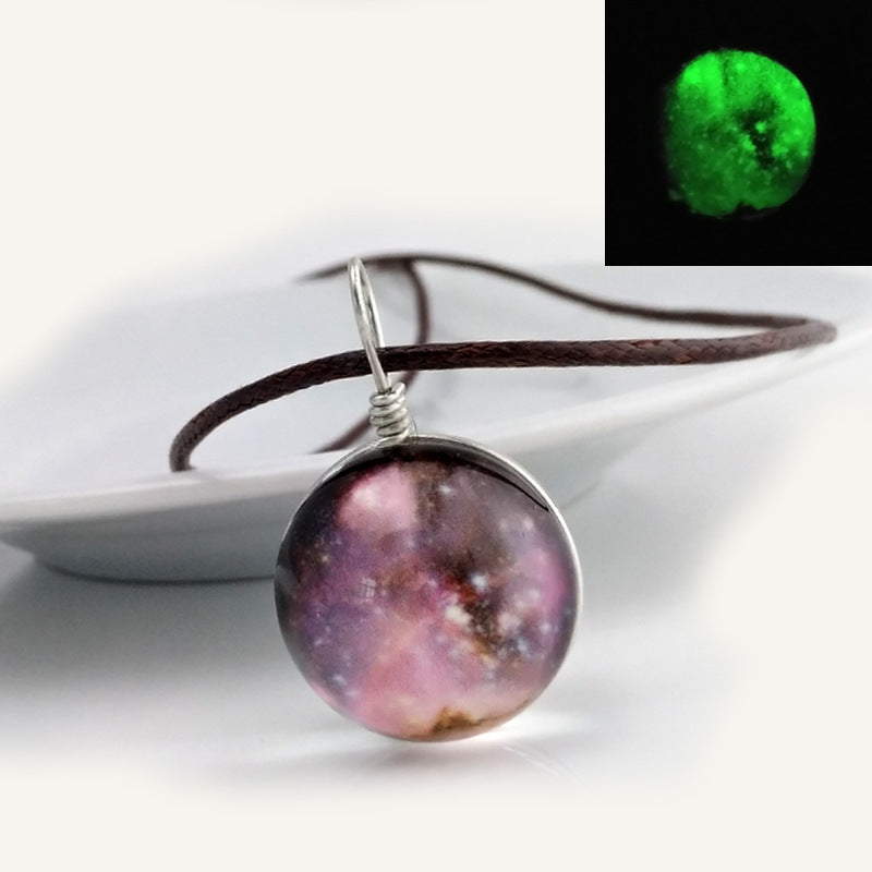 Christmas Gem Harajuku Starry Glow Necklace Pendant