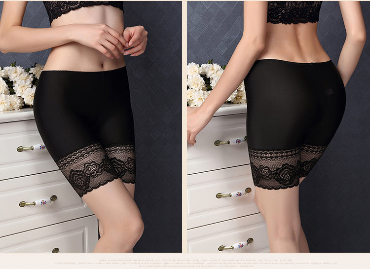 Seamless Lace Safety Shorts for Women (Ice Silk)