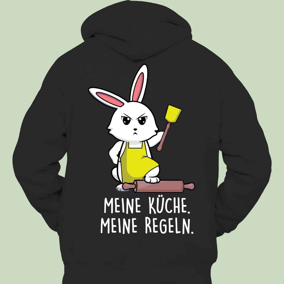 Unisex Kitchen Rabbit Hoodie with Back Print | Streetwear