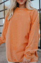 Halloween Pumpkin Head Sweater Women's Loose Round Neck Pullover | Streetwear