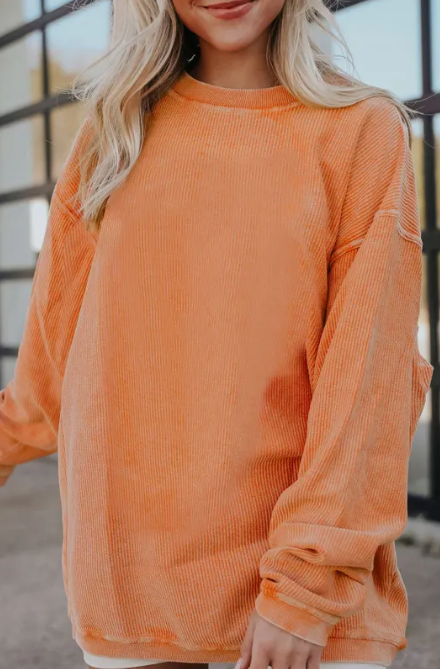 Halloween Pumpkin Head Sweater Women's Loose Round Neck Pullover | Streetwear