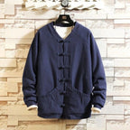 Thick Plush Cotton Coat in Chinese Style