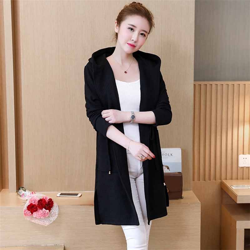 Hooded Mid-Length Trench Coat for Women - Casual Style