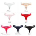 Cotton Lace Trim Thong for Women