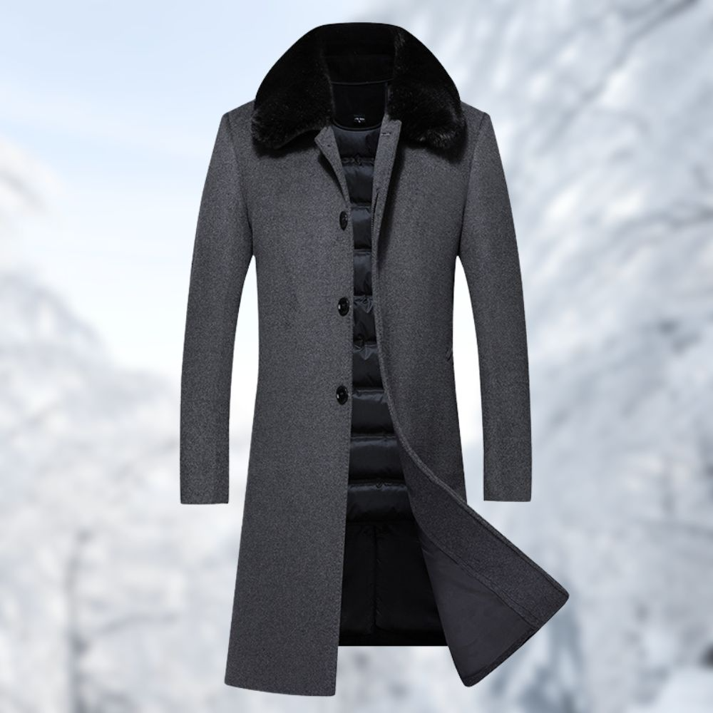 Long Down Jacket for Middle-aged and Elderly Men