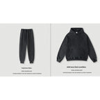 Loose Hooded Sweater Ankle Banded Pants Set