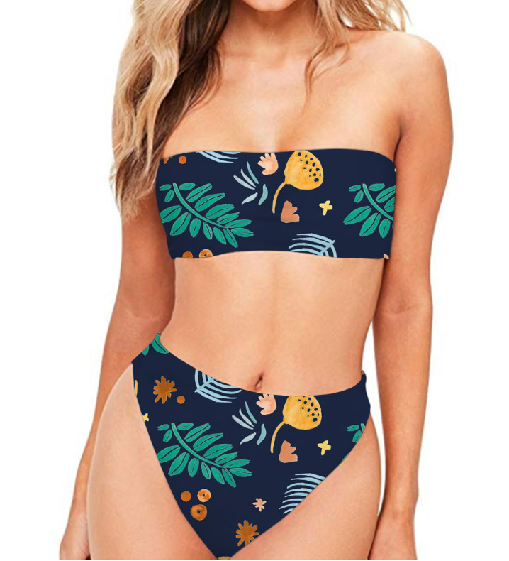 Strapless Two-Piece Sexy Bikini Swimwear